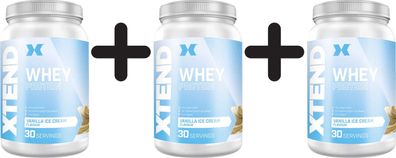 3 x Xtend Xtend Whey Protein, Vanilla Ice Cream - 840g