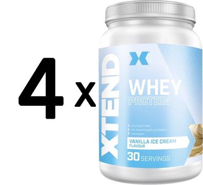 4 x Xtend Xtend Whey Protein, Vanilla Ice Cream - 840g