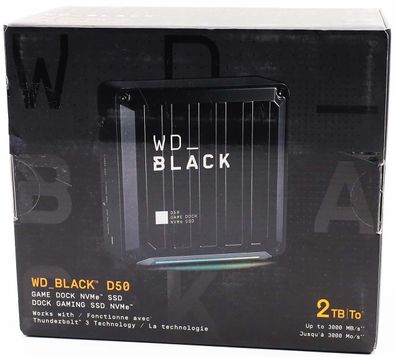 WD BLACK D50 Game Dock 2 TB 2xThunderbolt 3 Anschlüsse DisplayPort schwarz