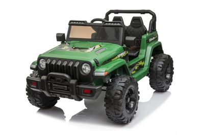 Elektro Kinderauto Offroad Kinderfahrzeug, 2x 35W, Leder, Camouflage, MP3, EVA