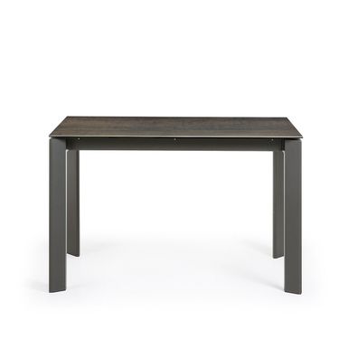 Tisch Axis ausziehbar 120 (180) cm Keramik Braun anthrazit Beine