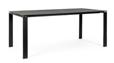 Esstisch Benjamin 180x90x76cm Keramik Tischplatte Marmoroptik Tischbeine Stahl