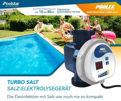 POOLEX TurboSalt kompaktes Salz-Elektrolysegerät für Pools 40m³