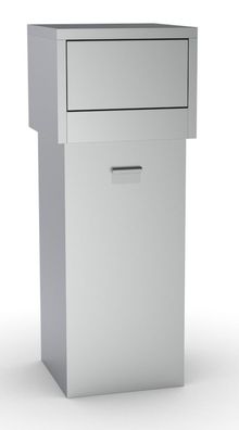 Combisteel Mülleimer mit Push Deckel 80 Liter aus Edelstahl