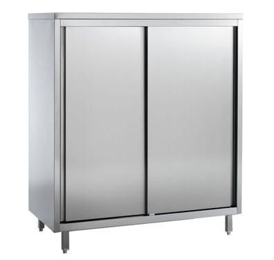 Combisteel Vorratsschrank 120x60x200 cm – 4 Etagen, 2 Türen, Edelstahl