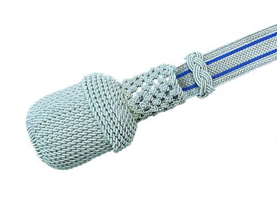 Silber Portepee mit blau Gestreifer silber Tresse (grosse Ausführung)