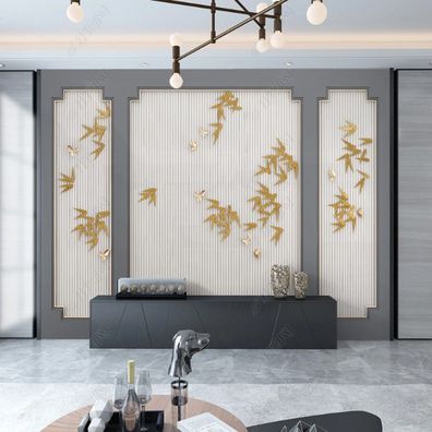 Vlies Fototapete Wandtapete Wandbilder Moderne Bambus Schmetterlings 11488