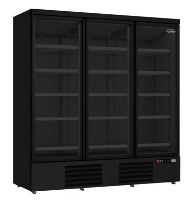 Gastronomie Combisteel Kühlschrank Mit 3 Glastüren Schwarz,1530 Liter