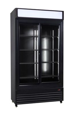 Gastronomie Kühlschrank Mit Schiebeglastüren Bez-780 Sl Schwarz