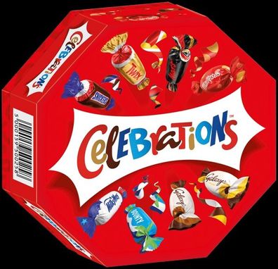 Mars Snickers Bounty Twix Maltesers Dove Celebrations 1 x Box mit 186 Gramm