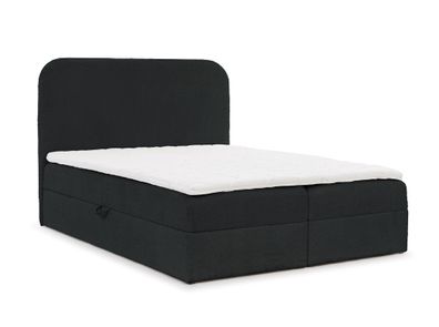 Boxspringbett Schlafzimmerbett Armando 160x220cm Stoff Coral Schwarz