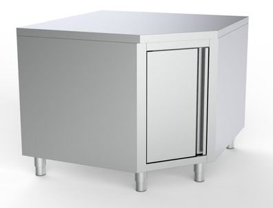 Combisteel Eck-Arbeitsschrank mit 1 Flügeltür aus Edelstahl 10001000x600x850mm