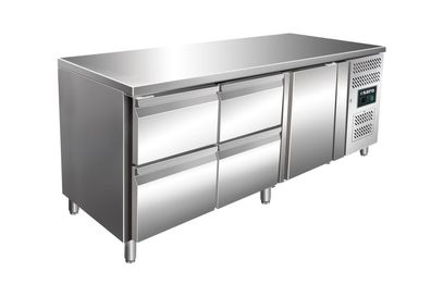 Saro Kühltisch KYLJA mit 4 Schubladen und 1 Türe 1795x700x890-950mm