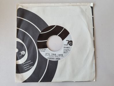 Carole King - It's too late/ I feel the Earth move 7'' Vinyl US PROMO