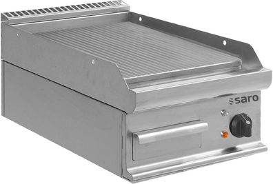 Saro Elektro-Griddleplatte Tischmodell E7Kte1Bbr, Maße B 400, Bratplatte 395 X T