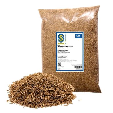 Samenshop24® Wiesenrispe poa pratensis , Inhalt: 1kg, belastbar mit guter