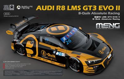 MENG-Model 1:24 CS-011 AUDI R8 LMS GT3 EVO II B-Quik Absolute Racing