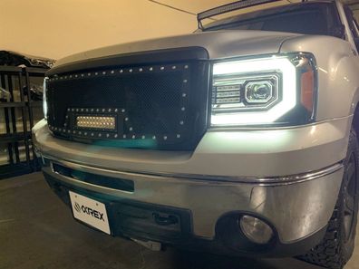 GMC Sierra Alpharex Projector Scheinwerfer Neon Tube LED 07 - 13 2007 2013 chrom