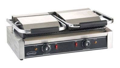 Doppel-Kontaktgrill geriffelt - 3,6 kW, professionell