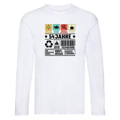 54. Geburtstag | 54 Jahre | Humor | Limited Edition Long Sleeve Weiß