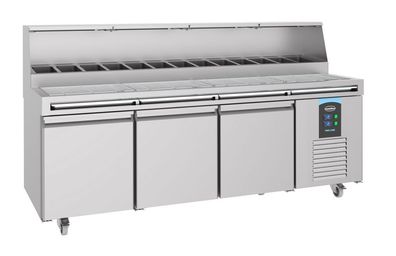 Combisteel Pizzatisch 3 Türen 13X 13Gn Behälter