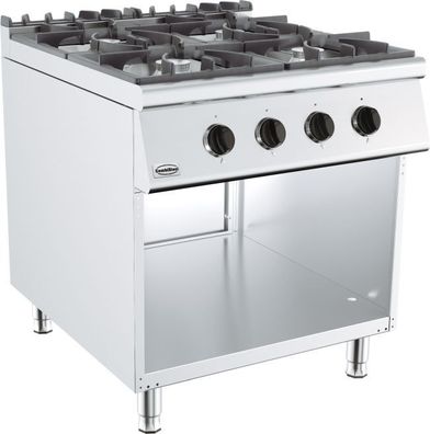 Gastronomie Combisteel Gasherd Base 900 mit 4 Brenner freistehend aus Edelstahl