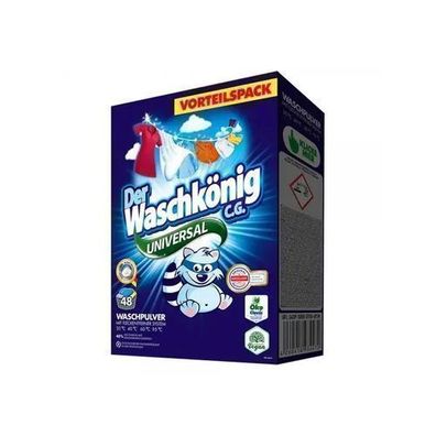 Waschkönig Universal Waschpulver für 48 Wäschen - 2,88 kg