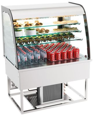 Combisteel Einbau-Kühlvitrine mit 3 Böden und 140 Liter