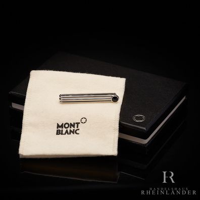 Montblanc Mens Accessories Tie Bar Stainless Steel Facetted Onyx ID 116638 OVP