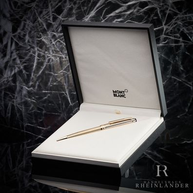Montblanc Solitaire Geometry Champagne Gold Ballpoint Pen ID 132134-118103