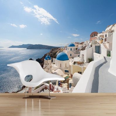 Vlies Fototapete Wandtapete Wandbilder Romantisches Schlosswand Griechenlan 1305