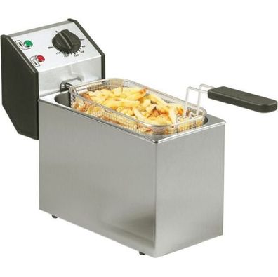 Tischfritteuse mit Kaltzone 5 Liter - Edelstahl, 230 V