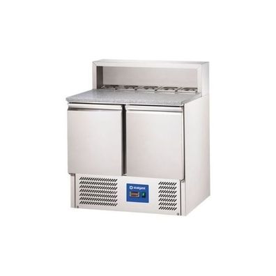 Stalgast Pizzatisch Starline, 2-Türig, Mit Kühlaufsatz 5X Gn 16, 900 X 700 X 1090