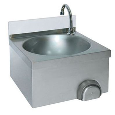 Combisteel Handwaschbecken Wandmodell mit Kniebedienung Edelstahl 400x400x235mm