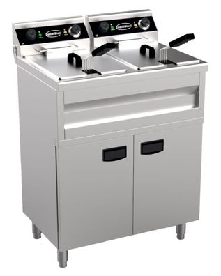 Gastronomie Elektro Fritteuse 2X9 Liter
