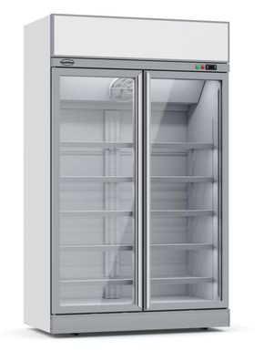 Gastronomie Tiefkühlschrank 2 Glastüren Ins-1000F
