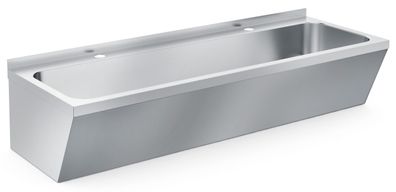 Combisteel Waschbecken mit Zubehör und Aufkantung aus Edelstahl 1200x425x165mm