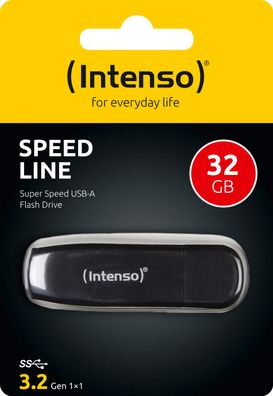 Intenso USB 3.2 Stick 32GB, Speed Line, schwarz