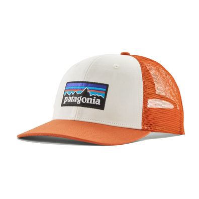 Patagonia Snapback Trucker Cap p-6 logo white w/retail rust