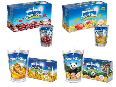 Capri-Sun: Kirsche, Multivitamin, Safari & Jungle à 10 x 0,2 l