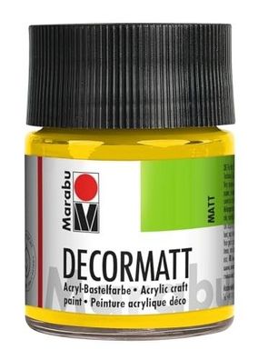 Marabu Decormatt Dekormatt Farbe Basteln 50ml 019 Gelb