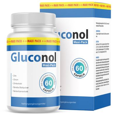 Gluconol Kapseln- für Männer & Frauen | 60 Kapseln Monatsvorrat