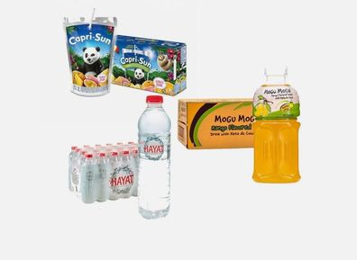 Hayat Premium 0,5l; Capri-Sun Jungle Drink & MoguMogu Mango 0,32l inkl. Pfand 7,50€