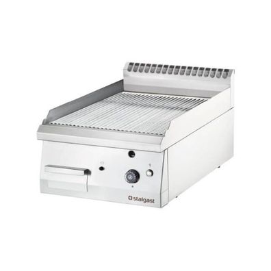 Stalgast Gas-Griddleplatte, Verchromt Als Tischgerät, Serie 700 Nd - Gerillt 400X7