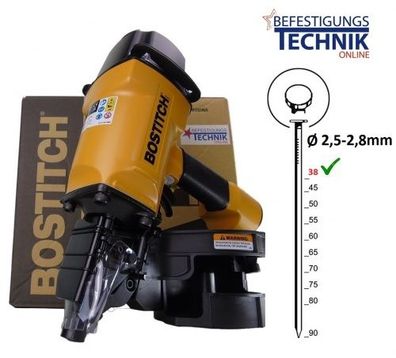 Bostitch Coilnagler N8090CB-1ML-E 38-90mm Compact für 16° Coilnägel Prebena BeA