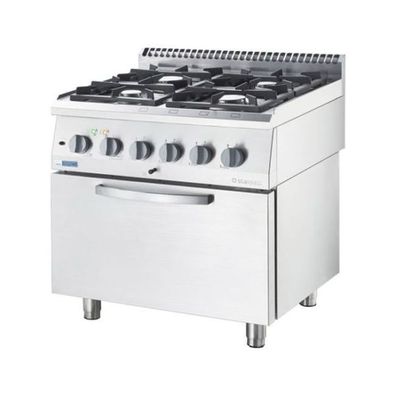 Gastronomie Stalgast Gasherd Eco 4 Brenner Mit Elektro-Heißluftofen (600 X 400 mm