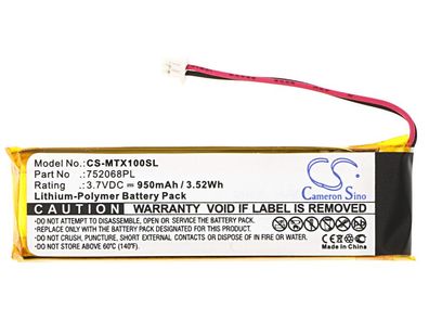 Ersatzakku - CS-MTX100SL - Midland BTFM / 752068PL - 3,7 Volt 950mAh Li-Ion