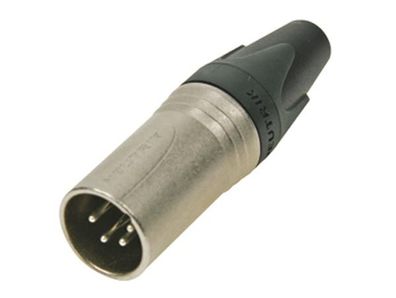 Neutrik- NC4MX - 4-poliger Kabelstecker mit vernickeltem Gehäuse und silver beschi