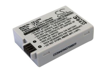 Ersatzakku - CS-LPE8 - Canon LP-E8 / EF-S / EOS 550D / EOS 600D - 7,4 Volt 1120mAh