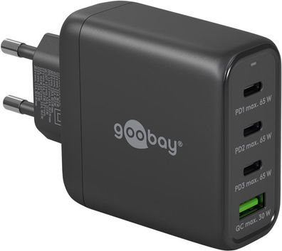 USB-C™ PD GaN Multiport-Schnellladegerät (68 W) schwarz